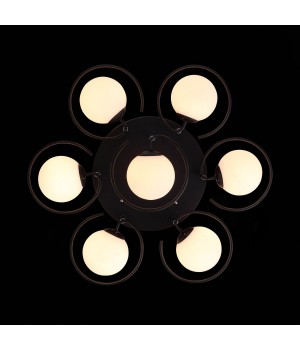 SL418.402.07 Люстра потолочная Черный/Белый E27 7*60W GALIO-foto6