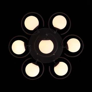 SL418.402.07 Люстра потолочная Черный/Белый E27 7*60W GALIO-foto6