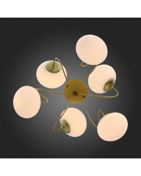 SL717.202.06 Люстра потолочная Золото/Белый E27 6*40W ACINI-foto6