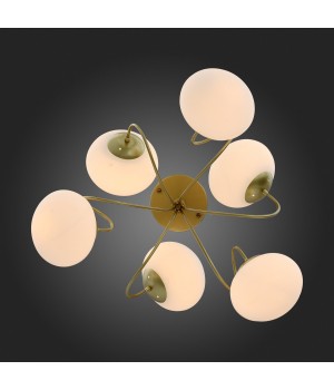 SL717.202.06 Люстра потолочная Золото/Белый E27 6*40W ACINI-foto6