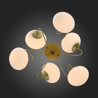 SL717.202.06 Люстра потолочная Золото/Белый E27 6*40W ACINI-foto6