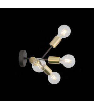 SL437.401.04 Бра ST-Luce Золотистый,Черный E27 4*60W FOGLIONE-foto5