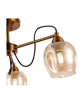 SLE110002-03 Люстра потолочная Бронза/Янтарный E27 3*60W ACRO-foto3