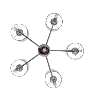 SLE105173-05 Светильник подвесной Хром/Серый E27 5*60W PRIMMA-foto12