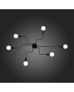 SL419.442.06 Люстра потолочная Черный E27 6*60W ANO-foto8