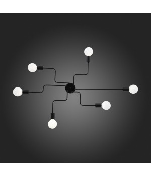 SL419.442.06 Люстра потолочная Черный E27 6*60W ANO-foto8