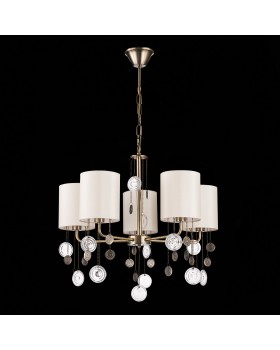 SLE107933-05 Люстра подвесная Бронза/Бежевый E14 5*40W SEVILLA-foto8