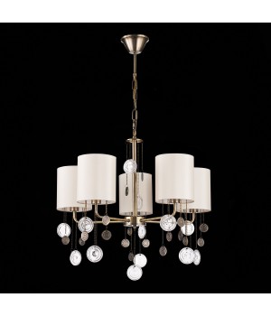 SLE107933-05 Люстра подвесная Бронза/Бежевый E14 5*40W SEVILLA-foto8