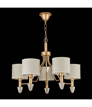SLE107003-05 Люстра подвесная Золотистый/Бежевый E14 5*40W VILEDE-foto8