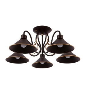 SLE120402-05 Люстра потолочная Темно-коричневый/Черный E27 5*60W CIOLLA-foto2
