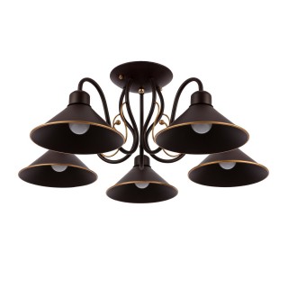 SLE120402-05 Люстра потолочная Темно-коричневый/Черный E27 5*60W CIOLLA-foto2