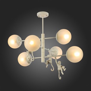 SLE115103-06 Люстра потолочная Белый/Белый E14 6*60W TENATO-foto7