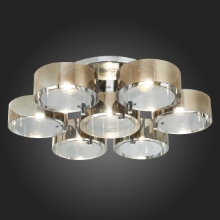 SL483.702.07 Светильник потолочный Хром/Дымчатый E27 7*40W FORESTA-foto4