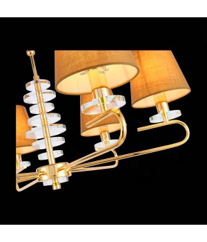 SL1139.203.06 Люстра подвесная Французское золото/Бежевый E14 6*40W ESCALLA-foto6