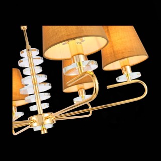 SL1139.203.06 Люстра подвесная Французское золото/Бежевый E14 6*40W ESCALLA-foto6