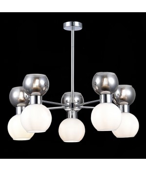 SLE1138-102-10 Люстра потолочная Хром/Белый, Дымчатый E27 10*60W THONET-foto3