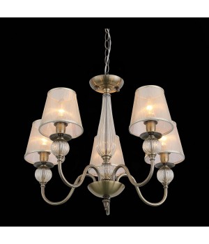 SL185.303.05 Люстра подвесная, потолочная Бронза, Прозрачный/Бежевый, Бронза E14 5*40W GRAZIA-foto8