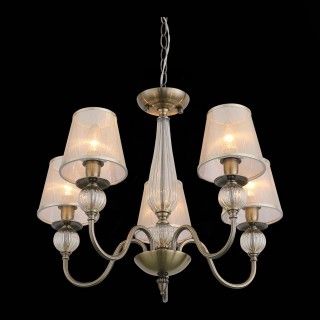 SL185.303.05 Люстра подвесная, потолочная Бронза, Прозрачный/Бежевый, Бронза E14 5*40W GRAZIA-foto8