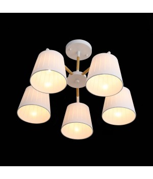 SL375.502.05 Люстра потолочная Белый, Светлое дерево/Белый E27 5*40W PASSETO-foto4