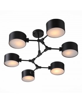 SLE183402-06 Люстра потолочная Черный/Черный E14 6*60W GIMENTO-foto2