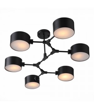 SLE183402-06 Люстра потолочная Черный/Черный E14 6*60W GIMENTO-foto2