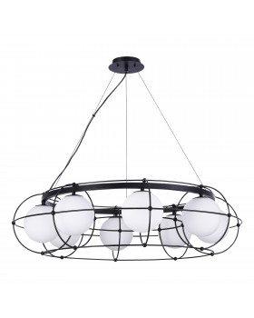 SL1189.403.08 Люстра подвесная ST-Luce Черный/Опал G9 8*5W BEATA-foto2