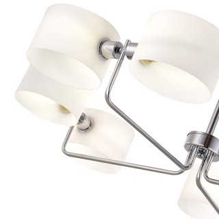 SLE1121-102-08 Светильник потолочный Хром/Молочно-Белый E14 8*40W AERIN-foto3