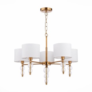 SLE105713-05 Люстра подвесная Латунь, Прозрачный/Белый E14 5*40W RAMER-foto2