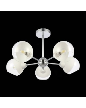 SLE102702-05 Люстра потолочная Хром/Прозрачный, Матовый никель E14 5*40W GIORTE-foto5