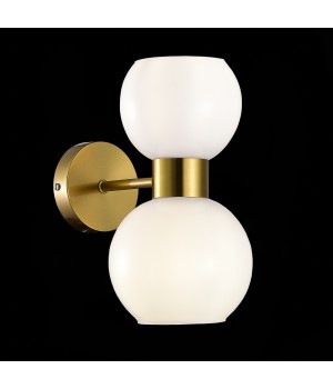 SLE1138-301-02 Бра Латунь/Белый E27 2*60W THONET-foto3