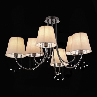 SLE1118-802-06 Светильник потолочный Черный хром/Бежевый E14 6*40W ALLURIA-foto4