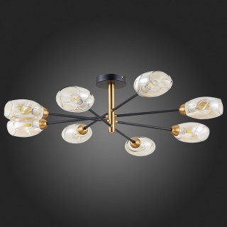 SLE155502-08 Люстра потолочная Черный, Латунь/Янтарный E14 8*40W GLOA-foto8