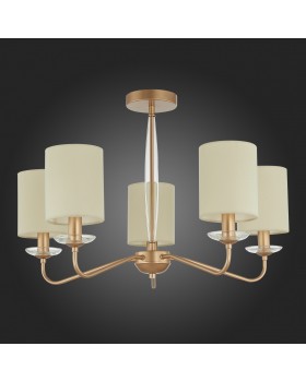 SLE108002-05 Люстра потолочная Золотистый/Бежевый E14 5*40W RITA-foto6