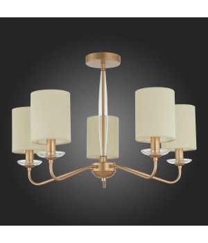 SLE108002-05 Люстра потолочная Золотистый/Бежевый E14 5*40W RITA-foto6