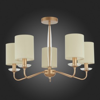 SLE108002-05 Люстра потолочная Золотистый/Бежевый E14 5*40W RITA-foto6