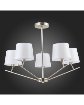 SLE300102-05 Светильник потолочный Никель/Белый E14 5*40W DENICE-foto8
