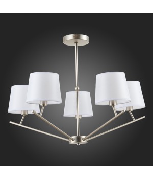 SLE300102-05 Светильник потолочный Никель/Белый E14 5*40W DENICE-foto8