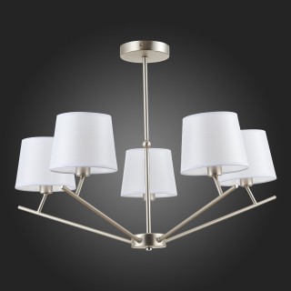 SLE300102-05 Светильник потолочный Никель/Белый E14 5*40W DENICE-foto8