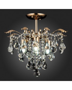 SLE160202-04 Светильник потолочный Французское золото/Прозрачный E27 4*60W KRISTO-foto9