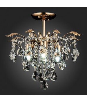 SLE160202-04 Светильник потолочный Французское золото/Прозрачный E27 4*60W KRISTO-foto9