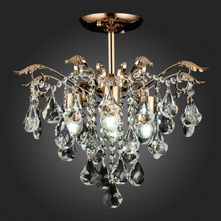 SLE160202-04 Светильник потолочный Французское золото/Прозрачный E27 4*60W KRISTO-foto9