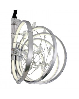 SL923.103.12 Люстра подвесная ST-Luce Хром, Прозрачный/Белый LED 1*70W 4000K OTTAVO-foto3