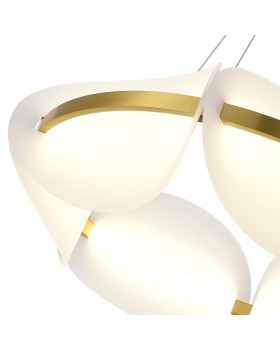 SL1304.203.45 Люстра подвесная ST-Luce Золотистый/Белый LED 1*45W 3000K ETOILE-foto3