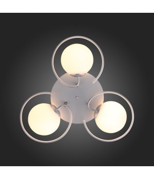 SL418.102.03 Люстра потолочная Серебристый/Белый E27 3*60W GALIO-foto8