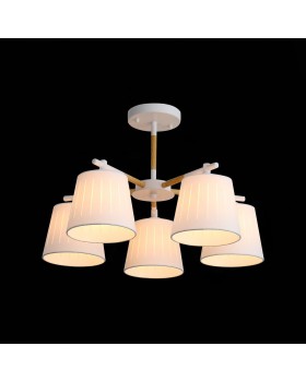 SL375.502.05 Люстра потолочная Белый, Светлое дерево/Белый E27 5*40W PASSETO-foto3