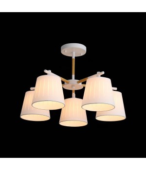 SL375.502.05 Люстра потолочная Белый, Светлое дерево/Белый E27 5*40W PASSETO-foto3