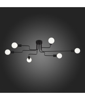 SL419.442.06 Люстра потолочная Черный E27 6*60W ANO-foto6