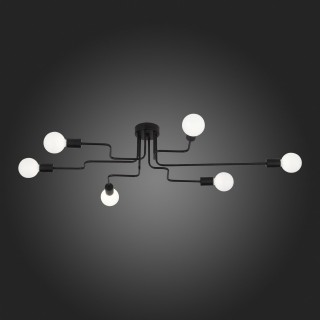 SL419.442.06 Люстра потолочная Черный E27 6*60W ANO-foto6