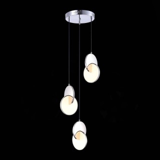 SL6107.103.03 Светильник подвесной ST-Luce Хром/Белый Хром LED 3*12W 3000K Eclisse-foto4