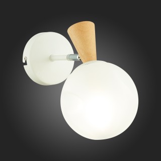 SLE220701-01 Бра Белый, Светлое дерево/Белый E14 1*40W CATANIA-foto5